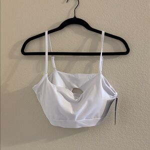 Fabletics White Tank Top with Cutout